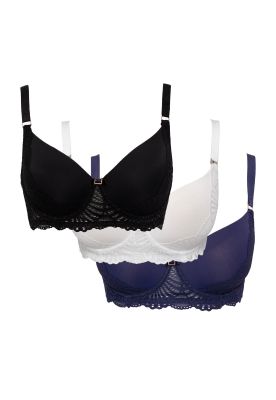 Pack 3x sosten microfibra P350.4013M Kayser