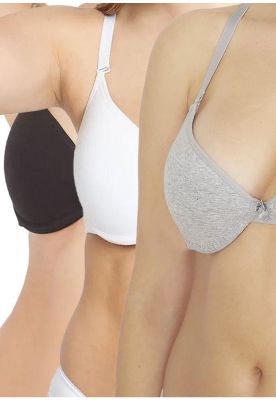 Pack 3x sosten soft algodón P350.010-BLA Kayser