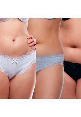Pack 3x culotte algodón P314.028-BLA Kayser