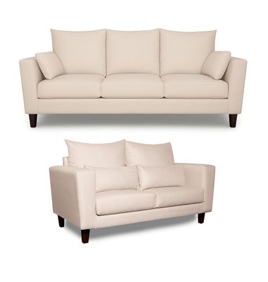 Imagen 2 del producto Sofá 3 y 2 Cuerpos Palais en Tela Beige, Set para Living