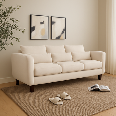 Imagen 2 del producto Sofá 3 Cuerpos Porter Beige Tela – Confort y Estilo para tu Hogar