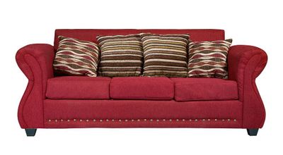 Sofá Fernanda 3C Tela Rojo