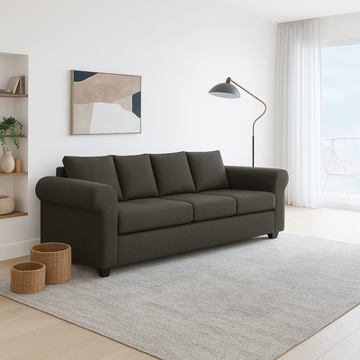 Imagen 2 del producto Sofá 3 Cuerpos Pavia Gris Oscuro Tela – Confort y Estilo para tu Hogar