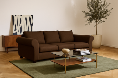 Imagen 2 del producto Sofá 3 Cuerpos Pavia Café Tela – Confort y Estilo para tu Hogar