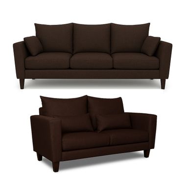 Imagen 2 del producto Sofá 3 y 2 Cuerpos Palais en Tela Cafe, Set para Living