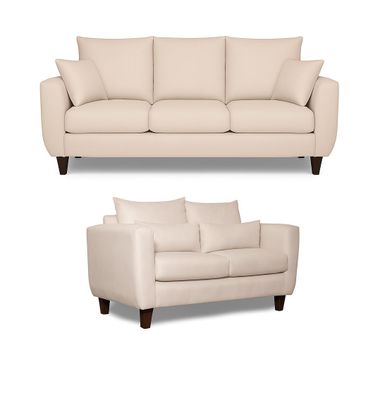 Imagen 2 del producto Sofá 3 y 2 Cuerpos Porter en Tela Beige, Set para Living