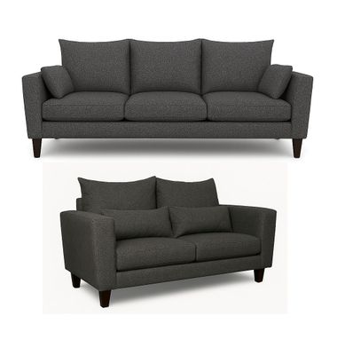 Imagen 2 del producto Sofá 3 y 2 Cuerpos Palais en Tela gris, Set para Living