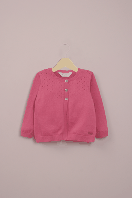 Chaleco fucsia de niña