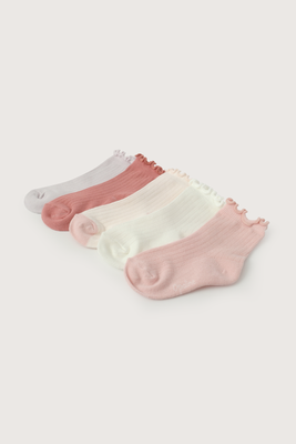 Imagen 2 del producto Pack de 5 calcetines rosados niña