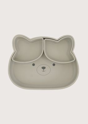 Imagen 2 del producto Plato oso con base antideslizante gris