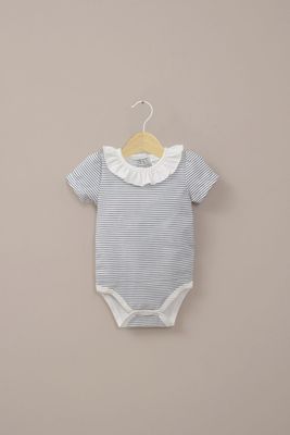 Body rayas blanco de bebé niña