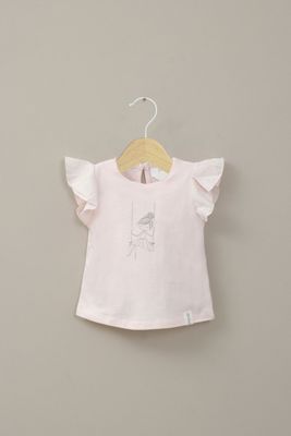 Polera rosada estampada de niña