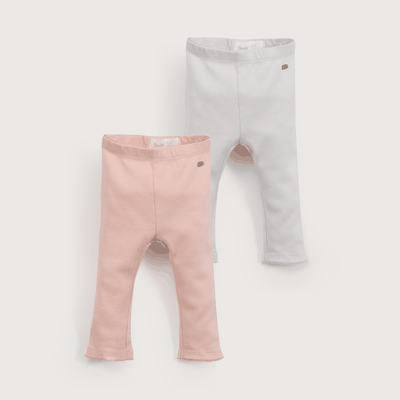 Imagen 2 del producto Pack 2 calzas rosada y blanca de niña