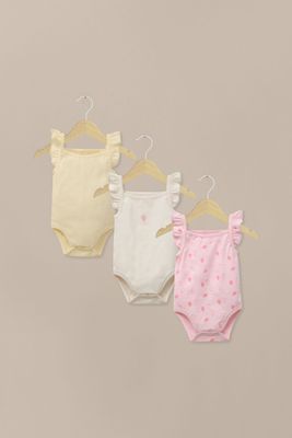Tripack bodies tirantes de bebé niña
