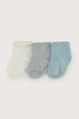 Pack de 3 calcetines azules de bebe