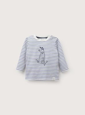 Polera Infant Niño Azul Lineas