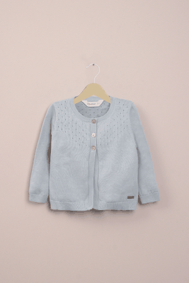 Chaleco verde de niña