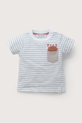 Imagen 2 del producto Polera manga corta blanca con estampado de niño