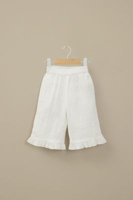 Pantalón palazzo blanco de niña