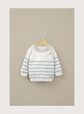 Imagen 2 del producto Sweater lineas blanco de bebé niño