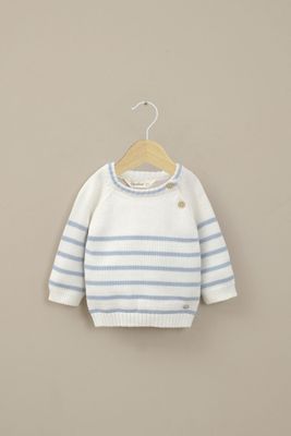 Sweater lineas blanco de bebé niño