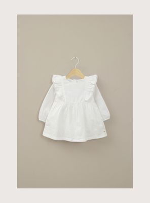 Imagen 2 del producto Vestido manga larga blanco de niña