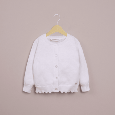 Chaleco blanco de niña