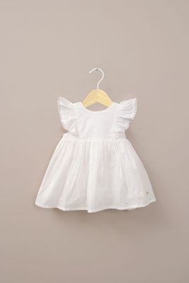 Vestido sin mangas blanco de niña