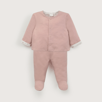 Imagen 2 del producto Conjunto polerón y pantalón rosado de bebé niña