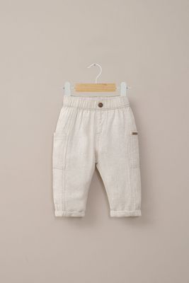 Pantalón de lino beige de niño