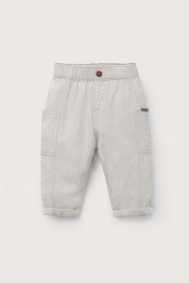 Imagen 2 del producto Pantalón de lino beige de niño