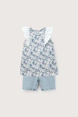 Imagen 2 del producto Conjunto calza y polera azul de niña