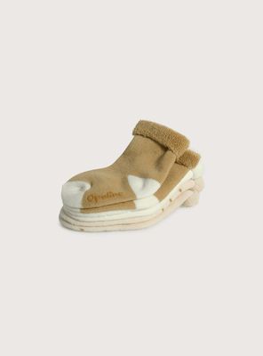 Calcetines para niño pack 3 tonos beige y crema