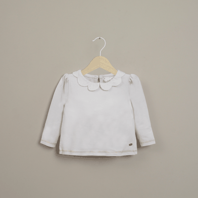 Polera manga larga lila de niña