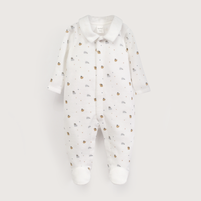 Imagen 2 del producto Osito plush blanco estampado de bebé niño