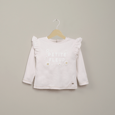 Polera manga larga rosada clara de niña