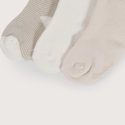 Imagen 2 del producto Pack de 3 calcetines beige de bebe