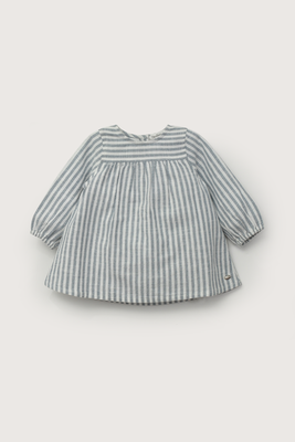 Imagen 2 del producto Vestido azul con lineas de bebé niña