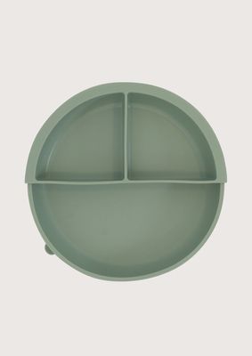 Imagen 2 del producto Plato redondo con base antideslizante y dividor verde