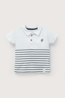 Imagen 2 del producto Polera manga corta rayas blanca de niño