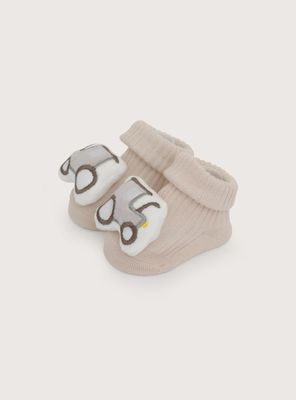 Calcetin Sonajero Tractor De Bebe