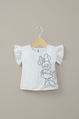 Polera blanca disney de niña