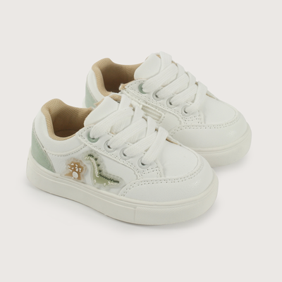 Imagen 1 del producto Zapatilla dinosaurio blanca de niño