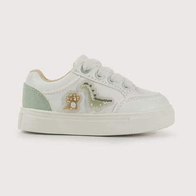 Imagen 2 del producto Zapatilla dinosaurio blanca de niño