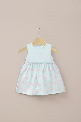 Imagen 1 del producto Vestido celeste estampado de bebé niña