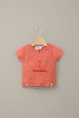 Polera manga corta roja de niño