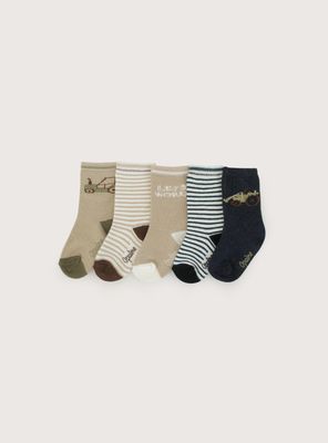 Pack De 5 Calcetines Multicolor De Niño