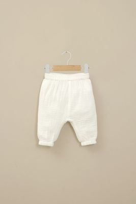 Pantalón bombacho blanco de bebé niña