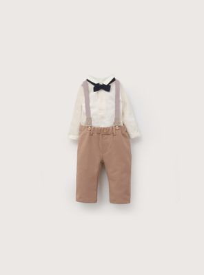 Conjunto De Vestir Bebe Niño Cafe