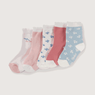Pack de 5 calcetines con diseño niña